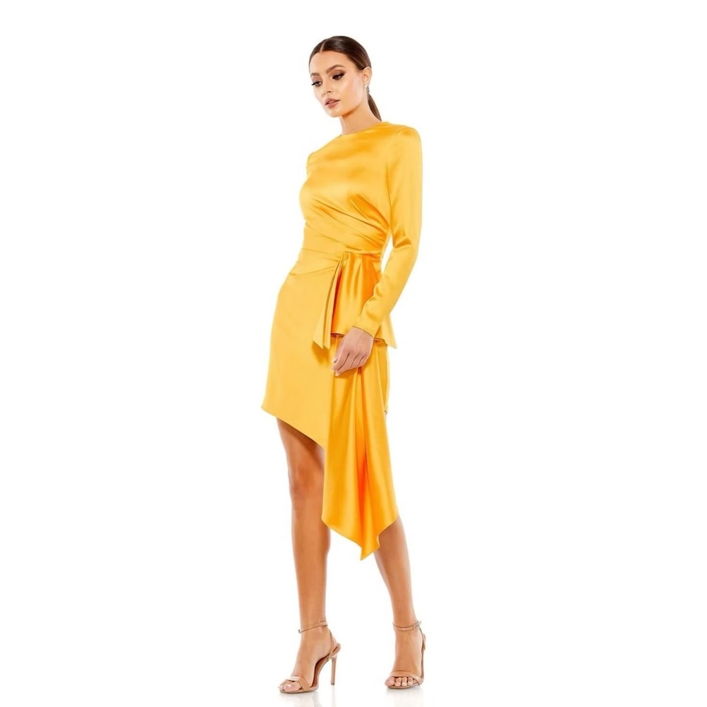 NWT Mac Duggal Long Sleeve Asymmetrical Dress /‎ Size 6 / MSRP $358! / BEAUTIFUL